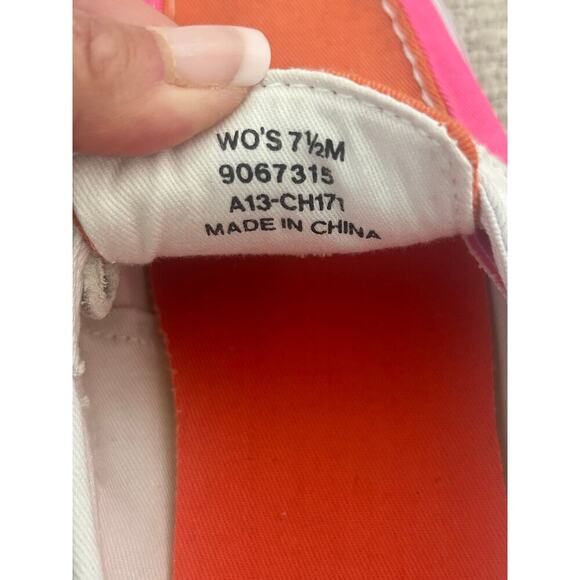 Sperry Top Sider Pink and Orange Boat Shoe Womens Size 7.5 - Picture 9 of 9